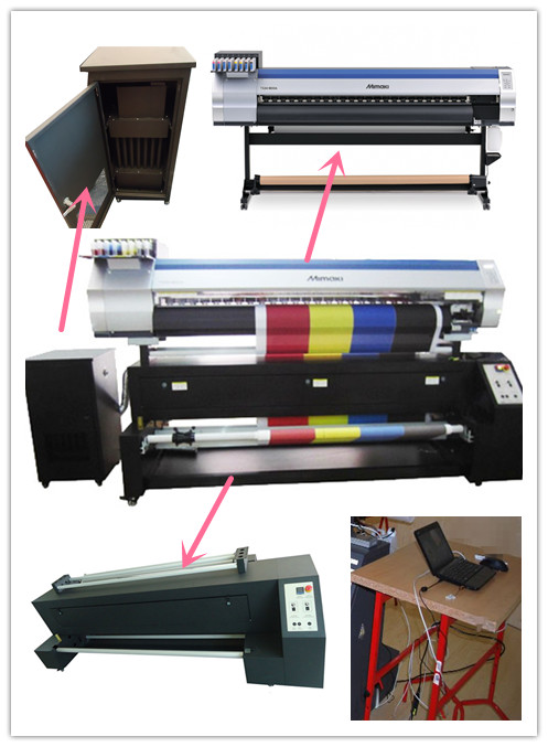 stampante a getto di inchiostro continua di larghezza di stampa di 1.8m per la seta ed il poliestere del cotone 0