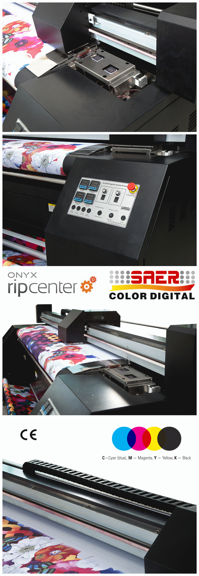 Rotolo per rotolare controllo di computer della stampante della tintura del tessuto di Digital della stampatrice della bandiera 3
