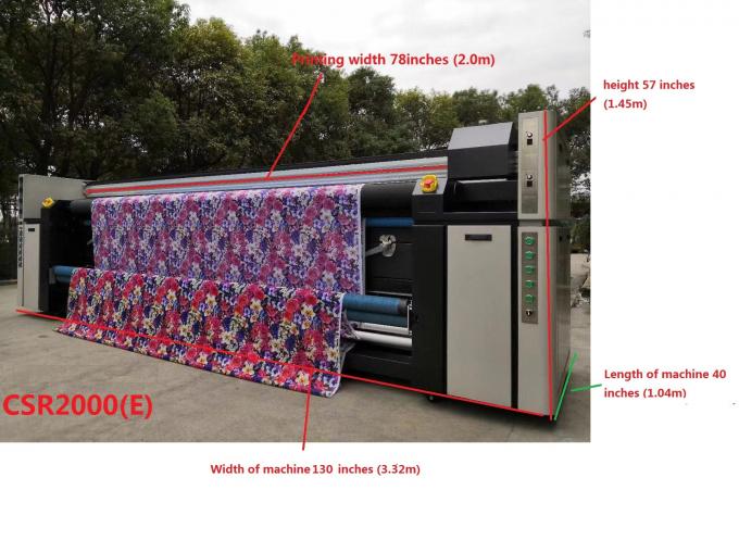 Stampatrice del tessuto di Digital della copertura della Tabella con tre Epson 4720 teste di stampa 0
