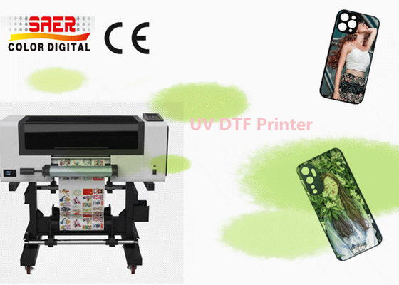 Stampante DTF UV A3 con vernice, custodia per telefono, vetro, cilindro Stampante per schede di identità per bottiglie Stampante per adesivi UV