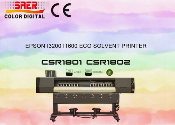 Alta velocità 1.8m Digital Vinyl Printer Eco Solvent Inkjet Plotter Printer Double Head