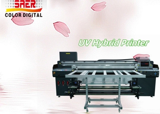 Macchine per stampanti UV di grande formato Produttore di stampanti ibride UV a led stampante a rullo a rullo stampante a letto piatto per materiali rigidi e flessibili