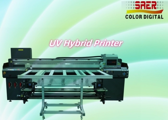 Stampante UV ibrida di grande formato da rotolare a rotolare e a piano Stampante a getto d'inchiostro multifunzionale
