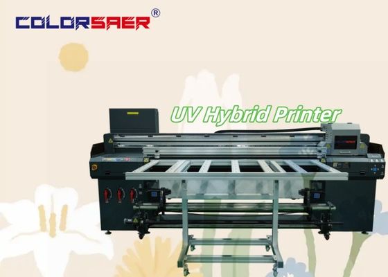 Gran formato plotter roll to roll & Flatbed UV Hybrid Printer Piastre e banner Tavola di stampa 1.8m UV Hybrid Printer