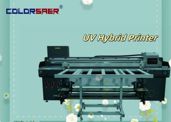 Flatbed e roll to roll tutto in un'unica stampante UV ibrida 6 piedi plotter UV