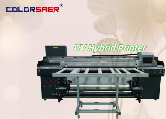 Stampa UV ibrida a colori SAER a piattaforma con rotolo a rotolo I3200 Nuovo plotter UV per materiali diversi