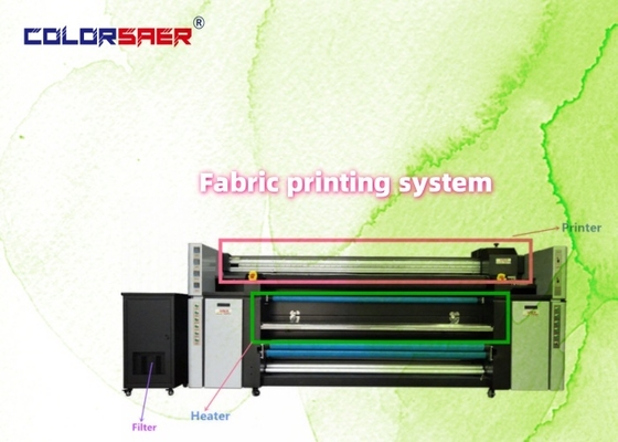 Stampa digitale automatica tessile 2200 mm con 3 teste Epson i3200