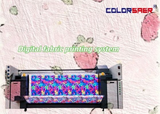 Stampante tessile a grande formato con unità di fissaggio, plotter all-in-one con riscaldatore, stampante digitale multicolore ad alta velocità
