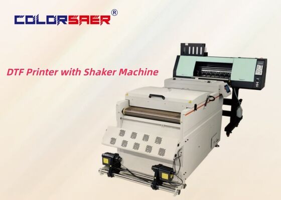 Stampante DTF da 60 cm con riscaldamento della piattaforma e circolazione dell'inchiostro bianco per la stampa su pellicola PET