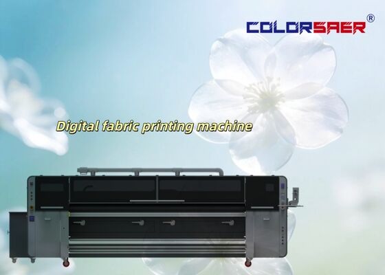 Efficiente Stabile 3200mm Digital Inkjet Fabric Printing Machine Polyester & Cotton Textile Plotter con 4 pezzi e testa di stampa