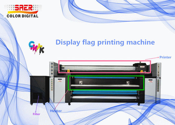 CMYK visualizza la macchina 1440dpi di stampaggio di tessuti del getto di inchiostro della bandiera