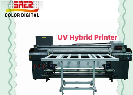 1.8m UV Hybrid Printer Wide Format Flatbed and Roll to Roll  UV Printer Shanghai Fabctory