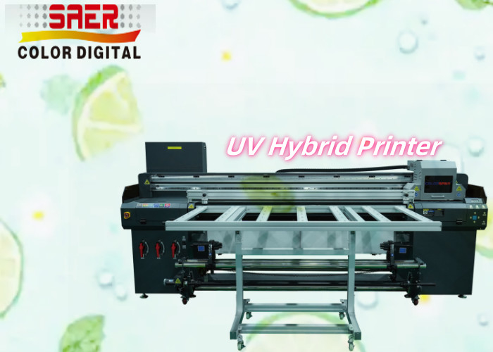 Automatic Digital UV Hybrid Inkjet Plotter New Condition Roll To Roll And Flatbed UV Hybrid Printer