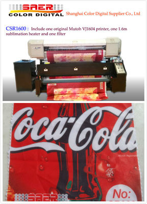 Stampante 1604 di sublimazione di Mutoh Vj per stampa del tessuto della tenda e della Tabella della bandiera