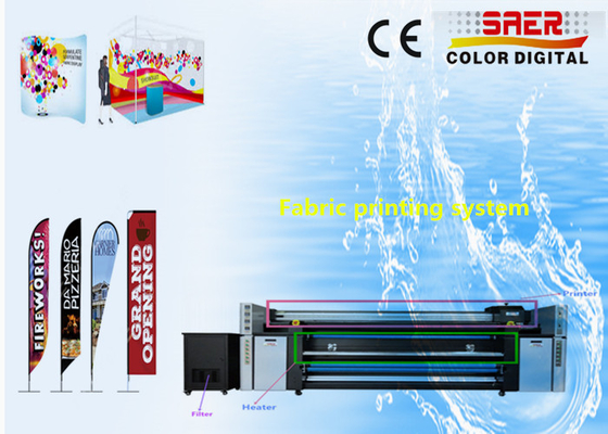 Stampatrice a bandiera a goccia / sistema di stampa tessile Dual CMYK