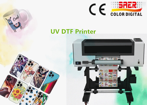 Stampante DTF UV A3 con vernice, custodia per telefono, vetro, cilindro Stampante per schede di identità per bottiglie Stampante per adesivi UV