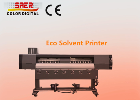 Alta velocità 1.8m Digital Vinyl Printer Eco Solvent Inkjet Plotter Printer Double Head