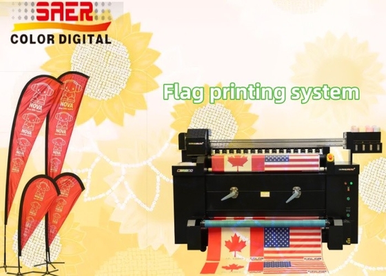 Macchina di stampa a getto d'inchiostro digitale a colori per la fabbricazione di bandiere