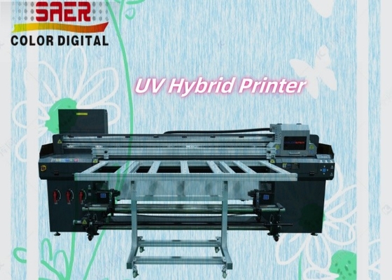 Stampa UV ibrida per materiale piatto e rotolo Stampa ibrida UV veloce
