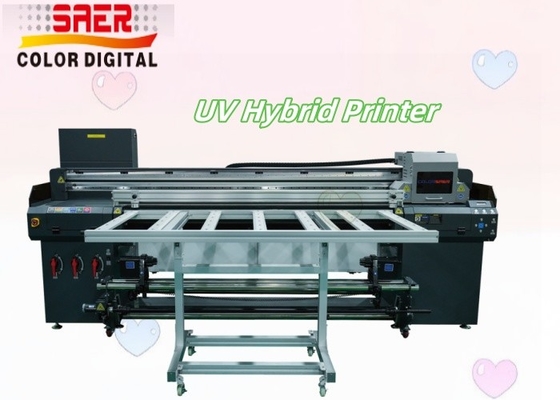Stampa UV ibrida per materiale piatto e rotolo Stampa ibrida UV veloce