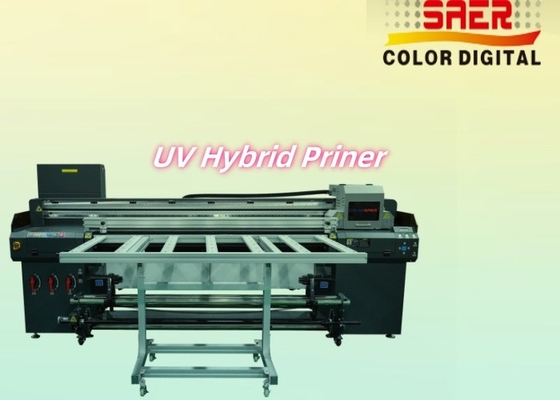 Stampa UV ibrida automatica a letto piatto a letto piatto e roll to roll
