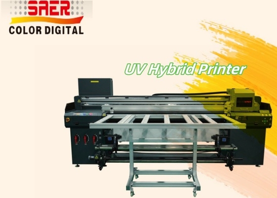 Stampa UV ibrida automatica a letto piatto a letto piatto e roll to roll