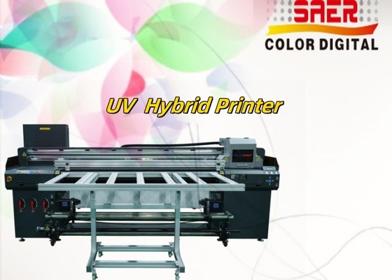 Macchina di stampa digitale a piattaforma UV carta da parati banner poster ibrido a getto d'inchiostro a LED UV Roll to Roll & Flatbed
