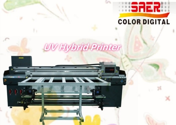 1.8m Hybrid Roll To Roll And Flatbed UV Printer Fabbrica Stampa UV Hybrid Direct Large