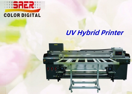 1.8m Hybrid Roll To Roll And Flatbed UV Printer Fabbrica Stampa UV Hybrid Direct Large