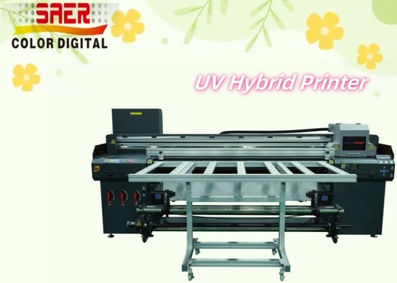 Stampa UV a piattaforma ibrida Stampa a rullo a rullo impianti di produzione ad alta produttività Aziende pubblicitarie