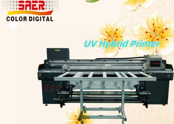 Stampa UV a piattaforma ibrida Stampa a rullo a rullo impianti di produzione ad alta produttività Aziende pubblicitarie