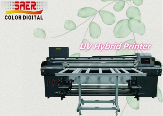 Stampante a piattaforma con alta risoluzione a rotoli ibridi UV da 1,8 m
