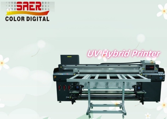 SAER Hot Sale UV Printing Machine Flatbed Hybrid UV Roll to Roll e Flatbed Printer