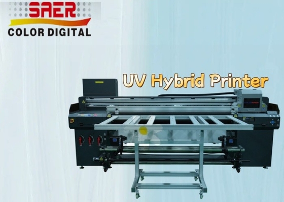 Flatbed And Roll To Roll UV Hybrid All In One Printer Macchina per la stampa UV multicolore