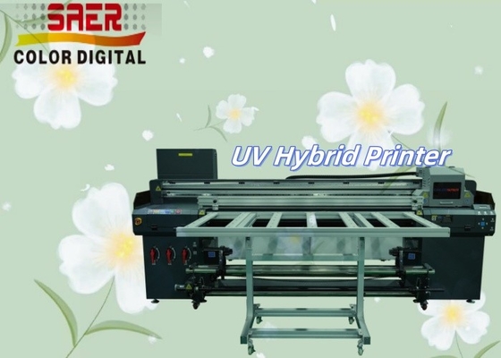 Flatbed And Roll To Roll UV Hybrid All In One Printer Macchina per la stampa UV multicolore