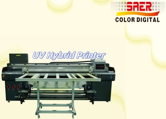 SAER Shanghai Fornitore Flatbed And Roll To Roll UV Hybrid Printer CMYKW Vernice