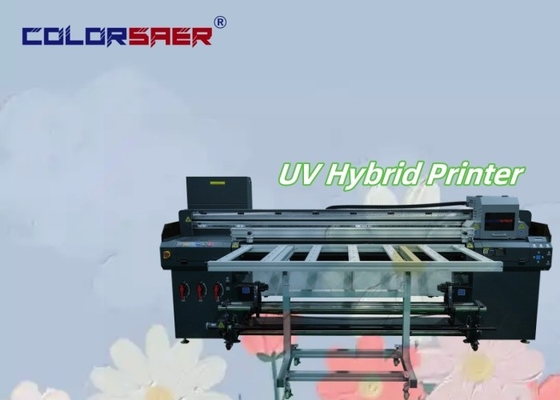 1.8m Gran formato Flatbed e Roll to Roll UV Hybrid Printer per diversi materiali