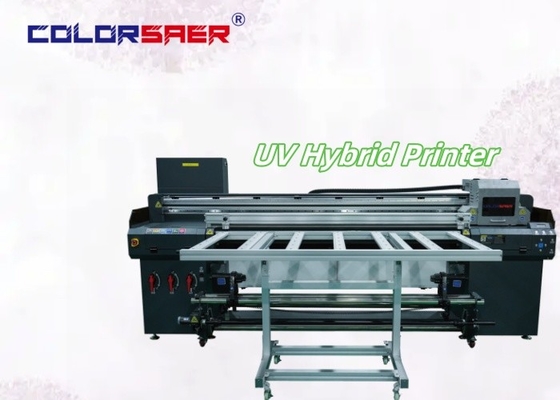 Fabbrica di Shanghai SAER Stampa ibrida UV a rotoli e a letto piatto per materiali diversi