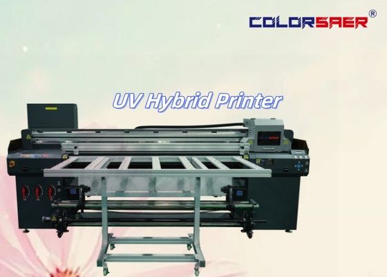 Flatbed e roll to roll tutto in un'unica stampante UV ibrida 6 piedi plotter UV