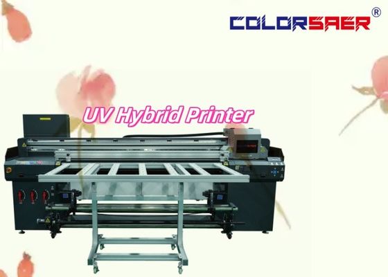 Macchina automatica di stampa UV a livello industriale a piattaforma piatta e rotolo a rotolo