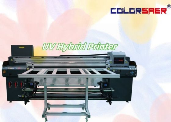 Stampante UV a getto d'inchiostro per piccole imprese a piatto con stampante ibrida UV a rotoli per materiali diversi