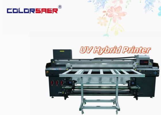 Stampa UV ibrida a colori SAER a piattaforma con rotolo a rotolo I3200 Nuovo plotter UV per materiali diversi