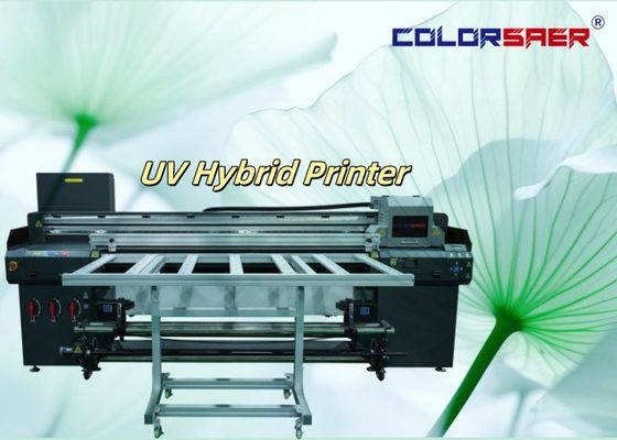 Shanghai Manufacturer Digital Hybrid UV Plotter Wide Format Printer 6 Piedi Roll To Roll Con Flatbed UV Hybrid Printer