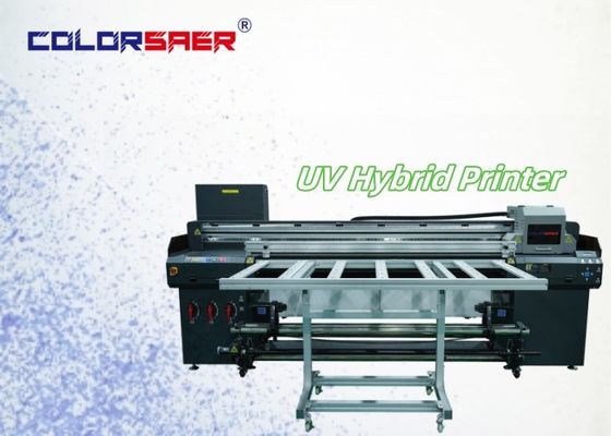 Stampa UV ibrida a letto piatto e a rotolo per metallo legno vetro pelle tela bandiera flessibile vinile
