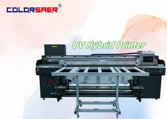 Flatbed digitale di alta qualità e rotolo a rotolo stampante ibrida UV macchina di stampa segno