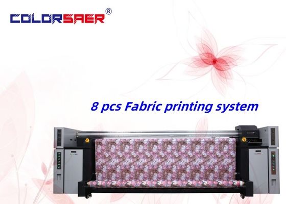 Alta efficienza Digital Flag Banner Machine Gran formato 3,2m Inkjet Printer 8pcs I3200 Durable Sublimation Dye Ink Printer