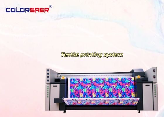 Stampante tessile a grande formato con unità di fissaggio, plotter all-in-one con riscaldatore, stampante digitale multicolore ad alta velocità