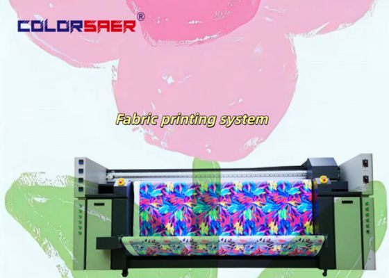 Plotter a getto d'inchiostro per la stampa tessile a 4 e 8 colori per tessuti in poliestere e cotone, con controllo qualità SAER Color