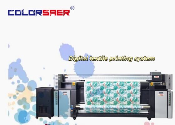SAER 4pcs or 8pcs i3200 print head high speed 2m & 3.2m large format textile printing system for cotton and polyester fabric