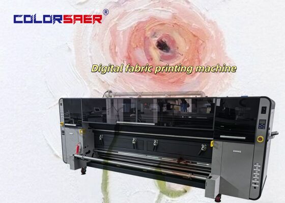 SAER COLOR Premium Dye Sublimation Printer con testina di stampa KJ4B-QL Larghezza di stampa 3200 mm Rollo automatico a rollo per tessuti di cotone e poliestere